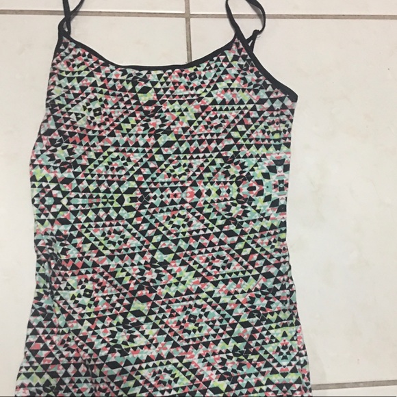 Arizona Jeans Pink/ Green Patterned Tank Top🌵 🍉 - Picture 2 of 4